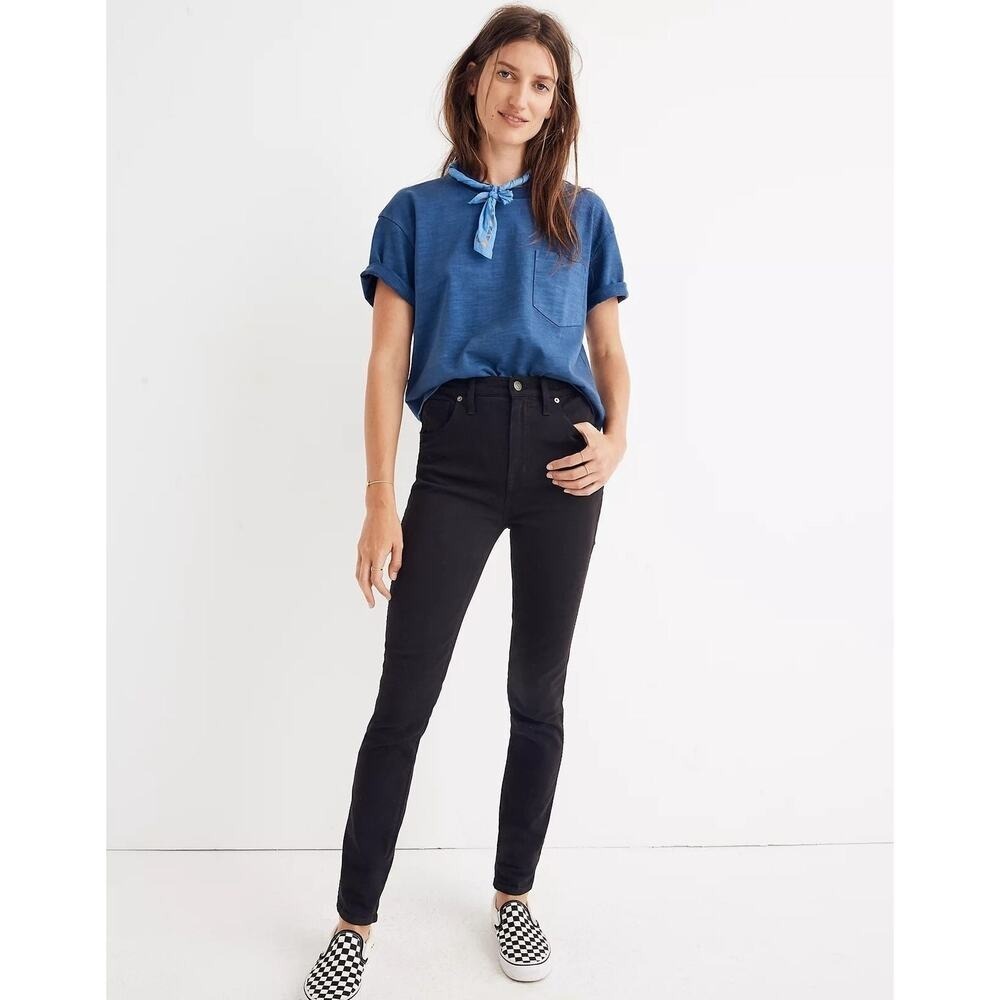 Madewell Size 24 10" High Rise Skinny Jeans in Johnny Black Wash Stretch Women's